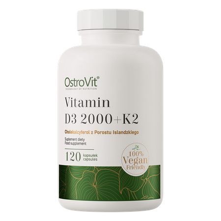 Vitamīns D3 2000 + K2 (120 kapsulas)