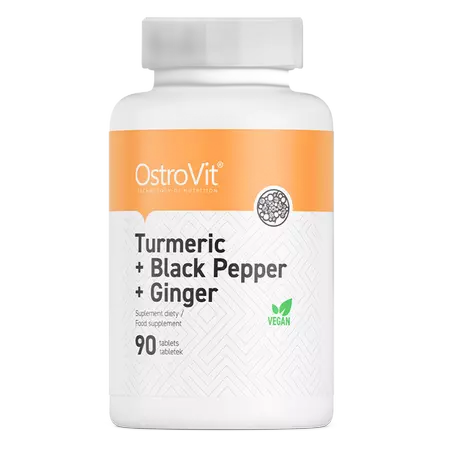 Kurkuma + Melnie pipari + Ingvers / Turmeric + Black Pepper + Ginger (90 tabletes)