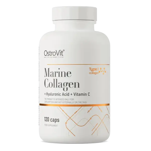 Jūras kolagēns + Hialuronskābe + C vitamīns / Marine Collagen KAPSULAS (120 kapsulas)