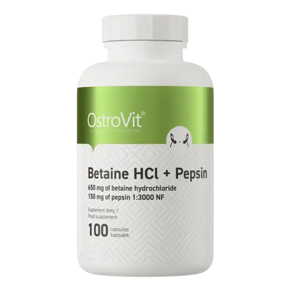 Betaine HCL + PEPSIN (100 kapsulas)